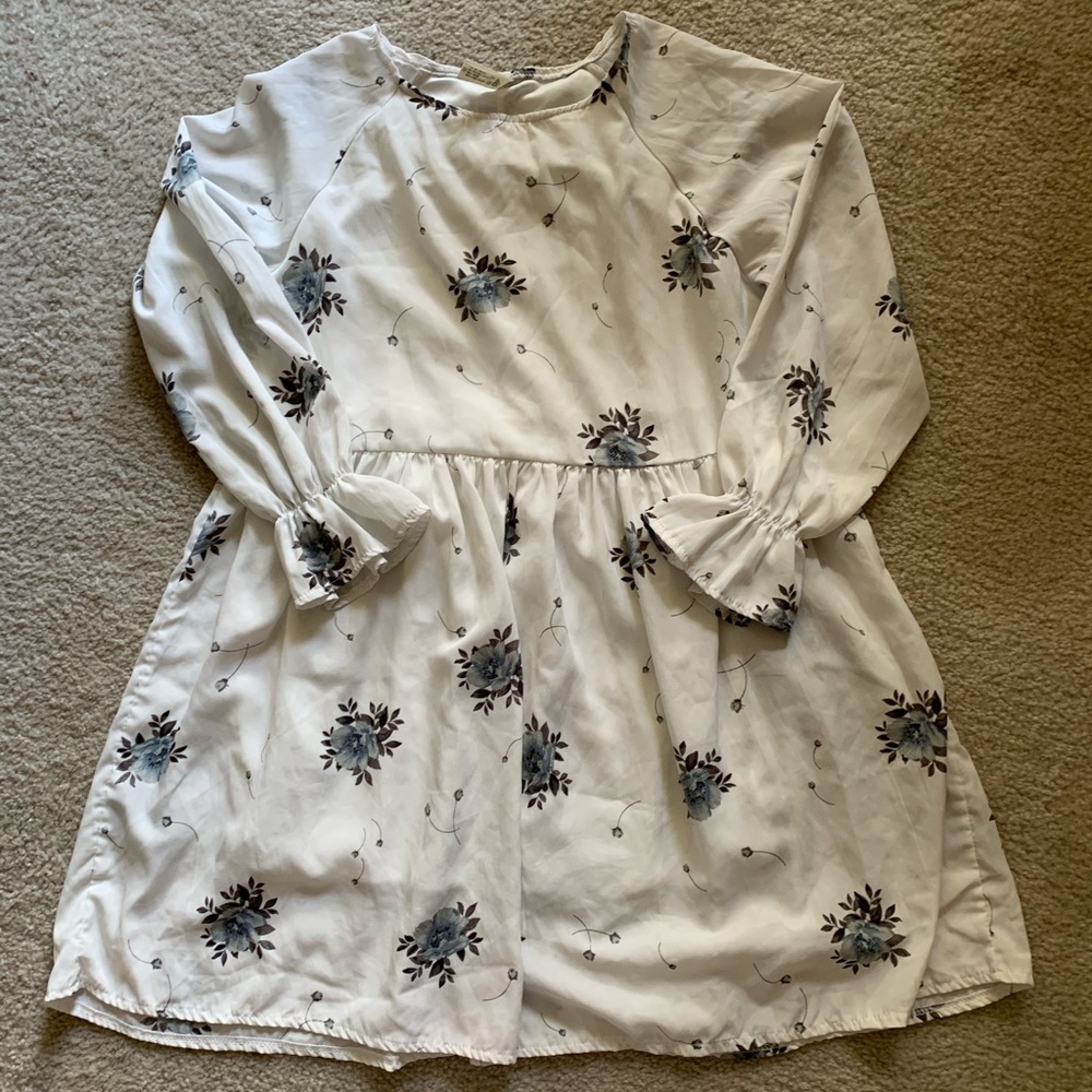 Floral Long-sleeve babydoll dress
